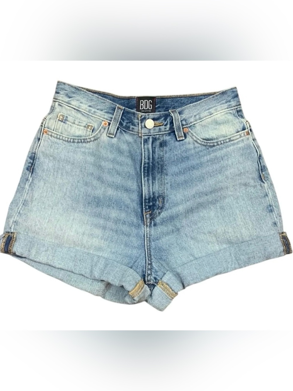 BDG Urban Outfitters Mom High-Rise Rolled Cuffed Denim Jean Shorts